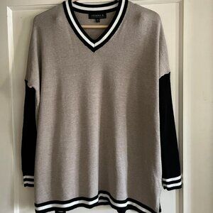 Joseph A. Womens Oversize V Neck Sweater_XS